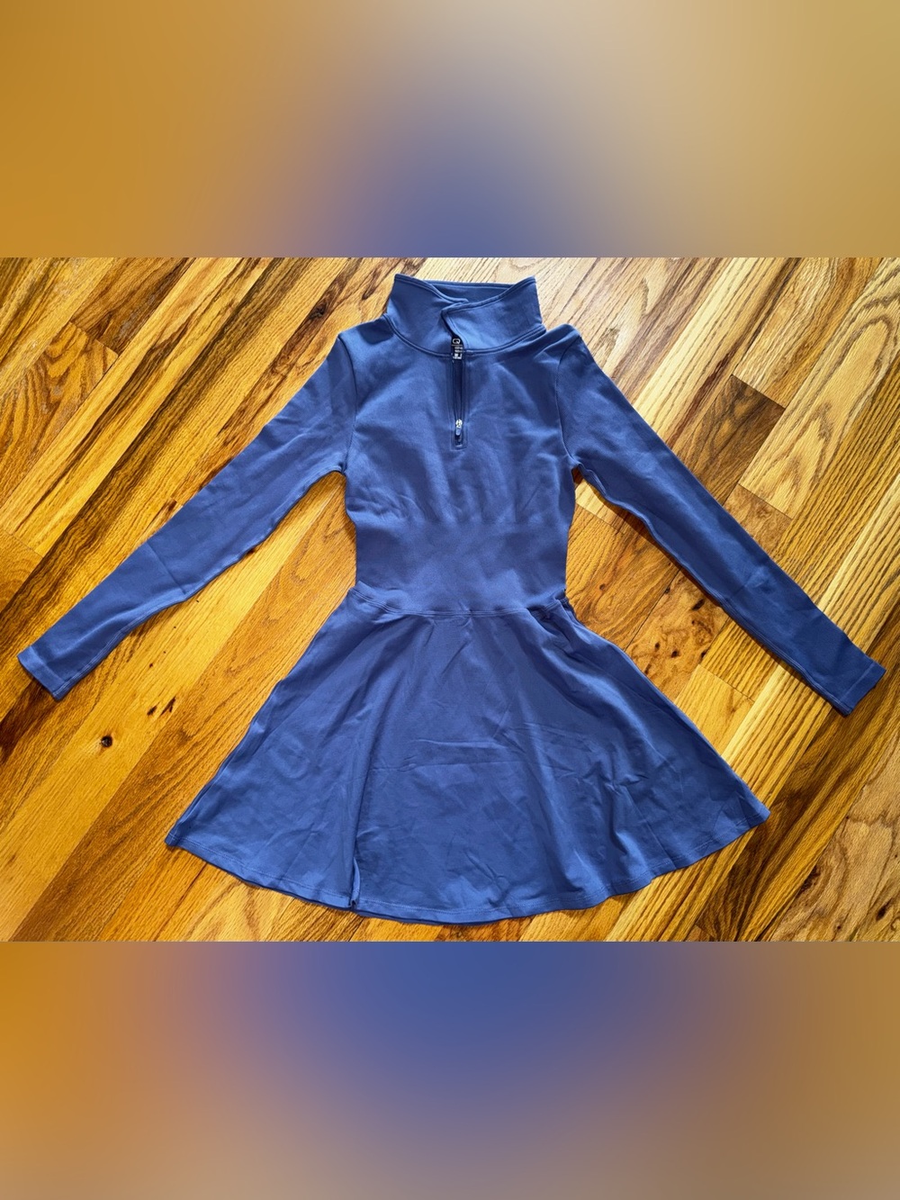 OQQ Long Sleeve  Mini Dress with Zip Neck size Small
